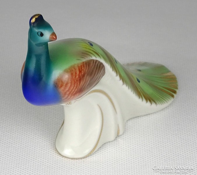 1L989 old drasche porcelain peacock