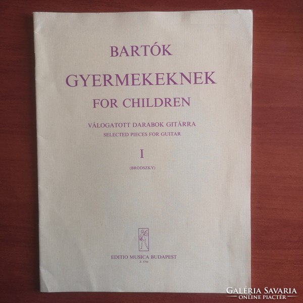 Bartók : Gyermekeknek darabok gitárra I. rész - 1968