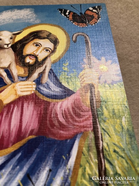 Postatiszta kinyitható képeslap - " A Pásztor "