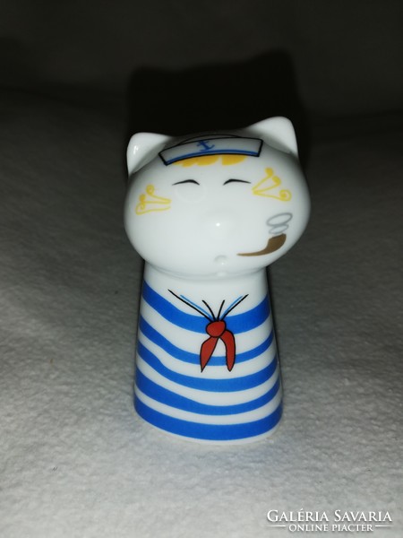 Art Deko porcelán macskosz sószóró