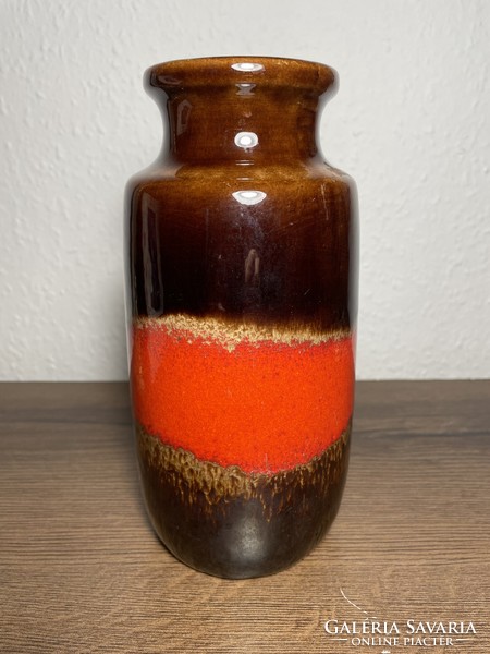 Eladó jelzett Scheurich mázas kerámia váza 20cm