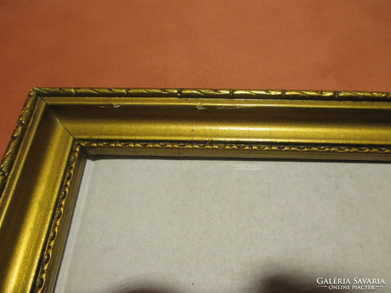 Old glass picture frame