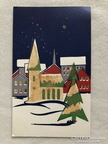 Régi Karácsonyi kinyitható képeslap