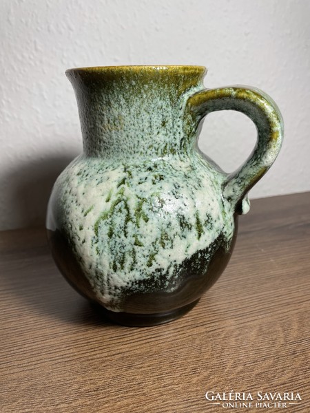 Fat lava marked bay ceramic jug