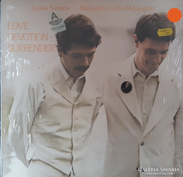 CARLOS SANTANA & JOHN MCLAUGHLIN : LOVE DEVOTION SURRENDER - JAZZ LP  BAKELIT LEMEZ  VINYL