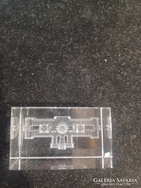3D Gravírozott kristály/üveg hasáb