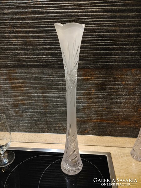 Super slim modern crystal vase approx. 40 Cm