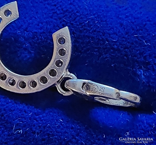 Italian giorgio martello milano silver pendant with zirconia stones