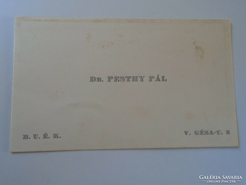 Za417.20 Dr. Pál Pesthy - minister of justice - court judge - lawyer - business card 1920-30k