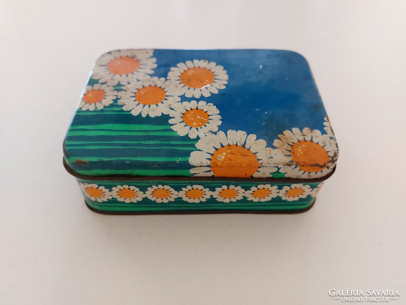 Old metal box with flower box