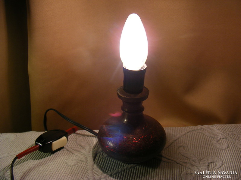 Indian copper table lamp