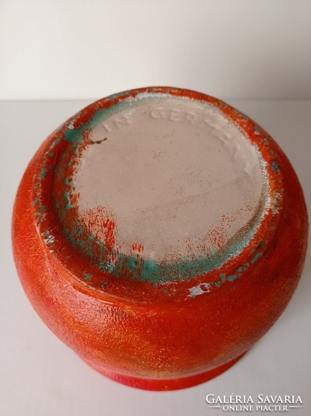German orange ceramic bowl