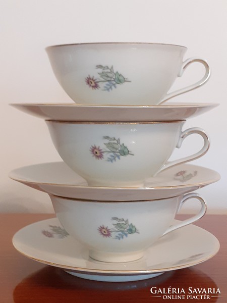 Régi Bavaria porcelán csésze vintage virágmintás kávés