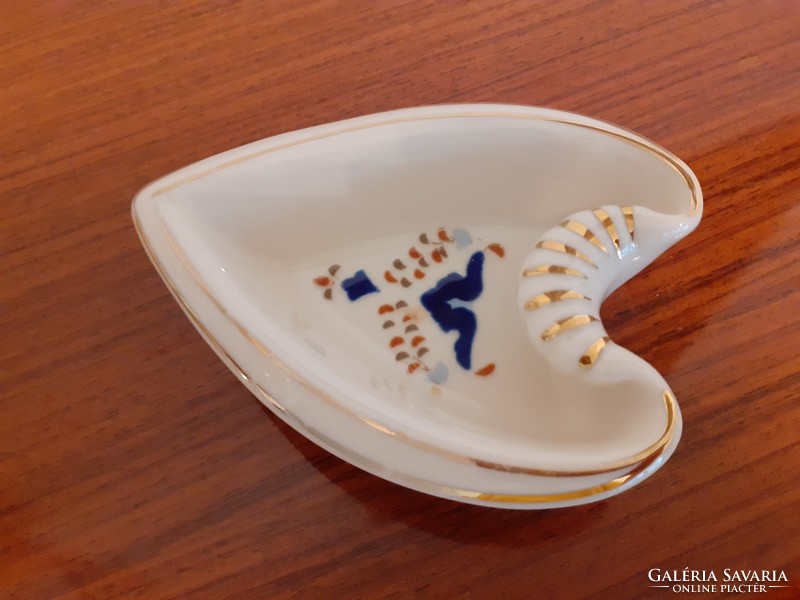 Old zsolnay porcelain heart shaped ashtray ashtray