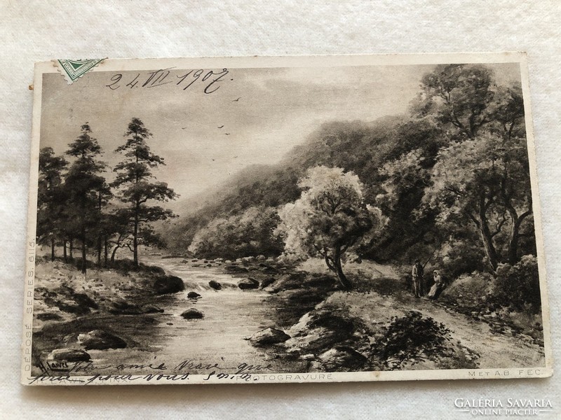 Antik, régi képeslap - 1907                         -3.