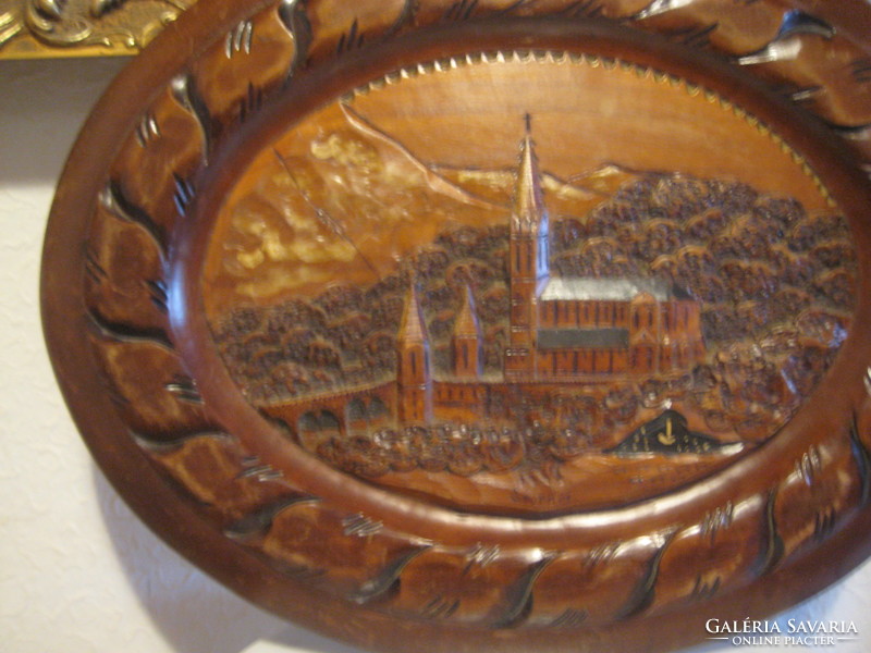 Lourdi Cathedral beautiful wood carving, 40 x 31 cm