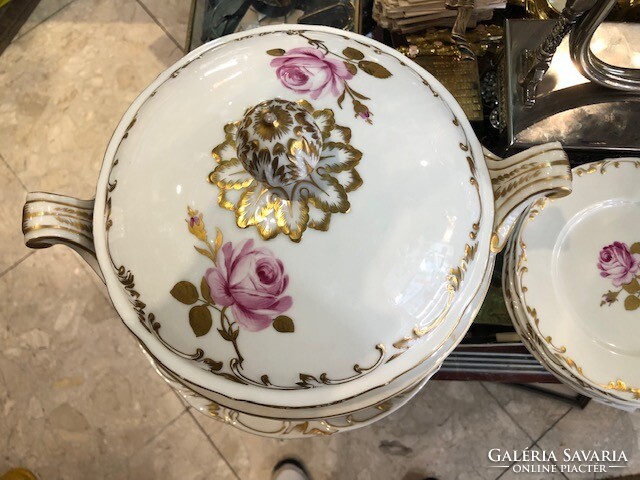 Haas czjek chodan porcelain 6-person tableware, gallant Górszékyné from 1928.