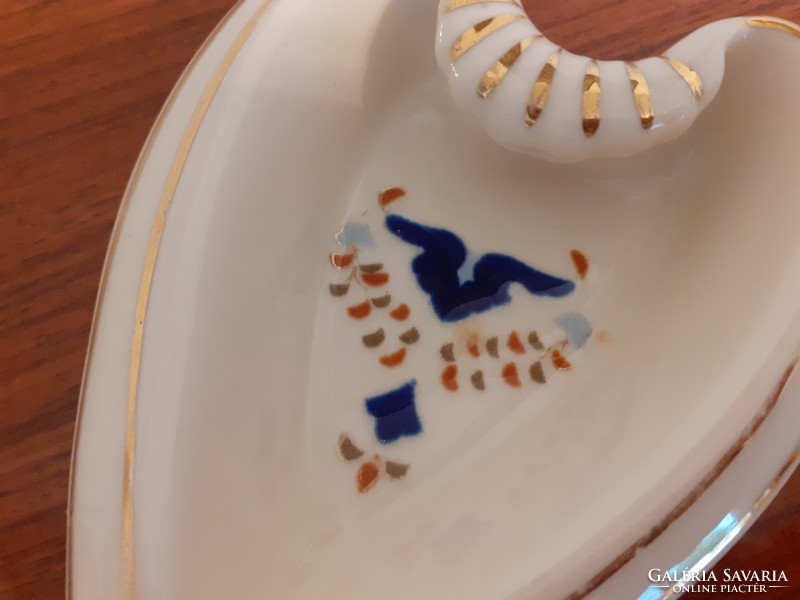 Régi Zsolnay porcelán szív alakú hamutál hamutartó