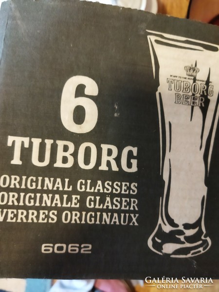 Sörös pohár Tuborg felirattal 6 db