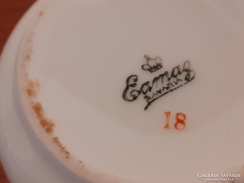 Régi Bavaria porcelán rózsás csésze bögre 2 db