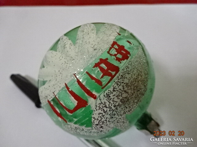 Christmas glass globe, hand painted, diameter 6 cm. Jokai.
