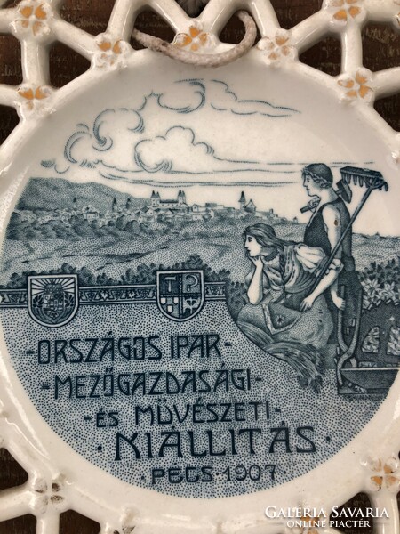 Zsolnay decorative wall bowl. 1907.