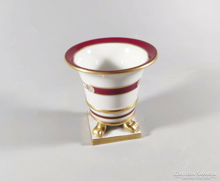 Herend, empire-style claw-footed hand-painted miniature porcelain bowl, flawless! (H008)