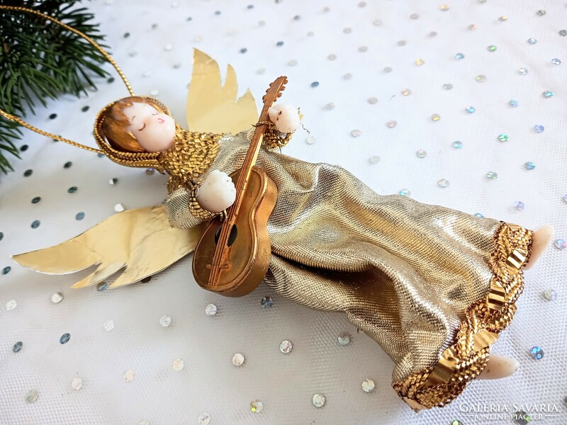 Old wax angel Christmas tree ornament 12x15cm koestel