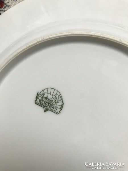 2 db ELBOGEN  porcelán lapos  tányér 24 cm gyönyörű virágcsokorral