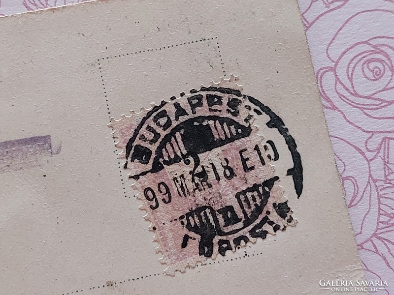 Régi képeslap 1899 levelezőlap galamb nefelejcs motívum