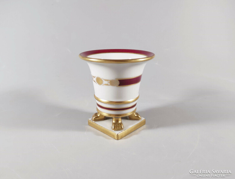 Herend, empire-style claw-footed hand-painted miniature porcelain bowl, flawless! (H008)