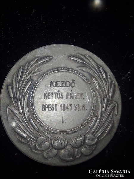 Commemorative medal, 1940s, 35 mm, Hungarian rowing association, Lajos Berán