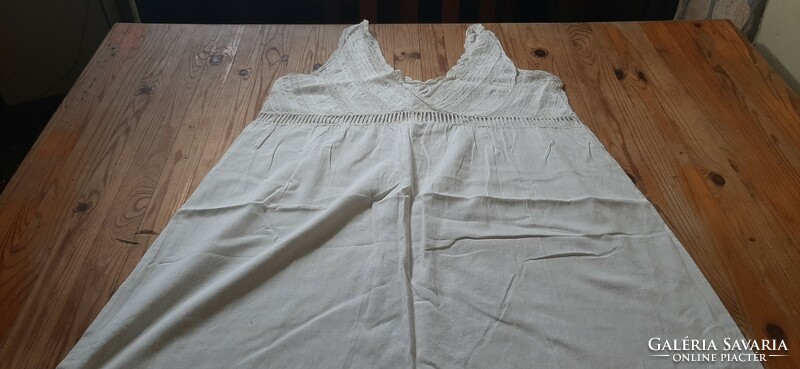 Old cotton nightgown with lace
