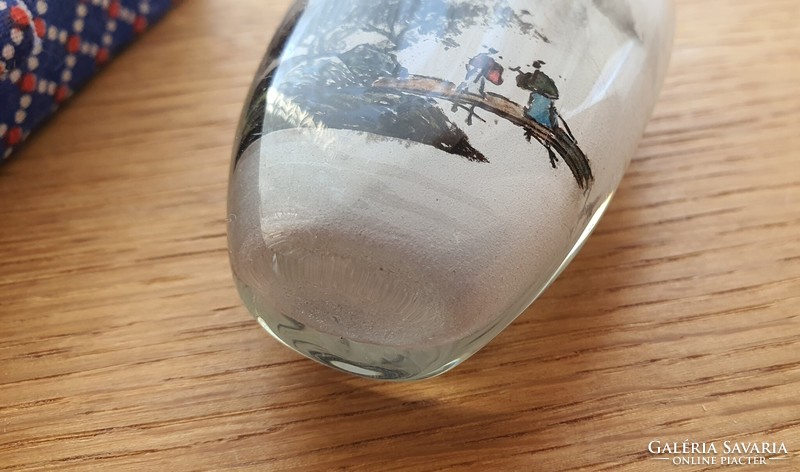 Japanese decorative glass painted from the inside