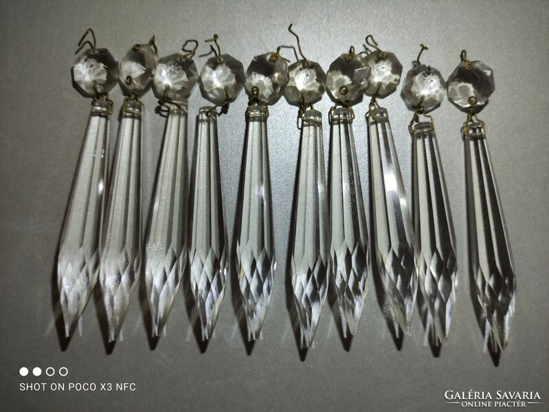Vintage üveg kristály csillár függő alkatrész 137 darab elérhető kreatív célra is karácsony darabár
