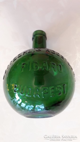 Régi italos üveg Gottschlig Ágoston R.T. Figaro Budapest likőrös palack