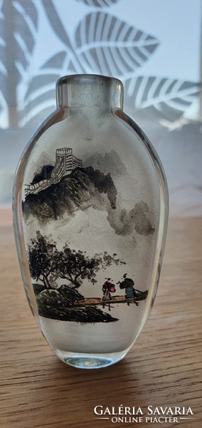 Japán belülről festett díszüveg