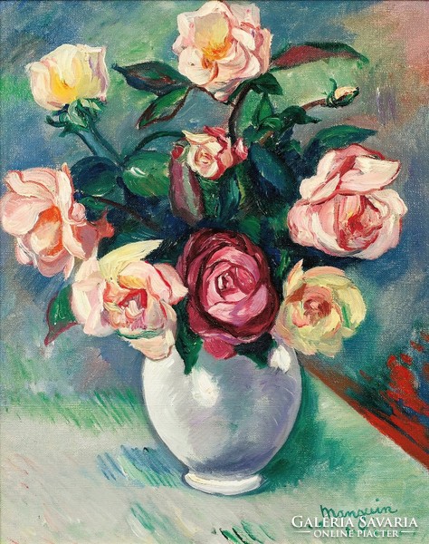 Henri manguin - bouquet of roses - reprint
