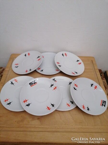 7 Zsolnay porcelain coasters (Nádor Judit design)