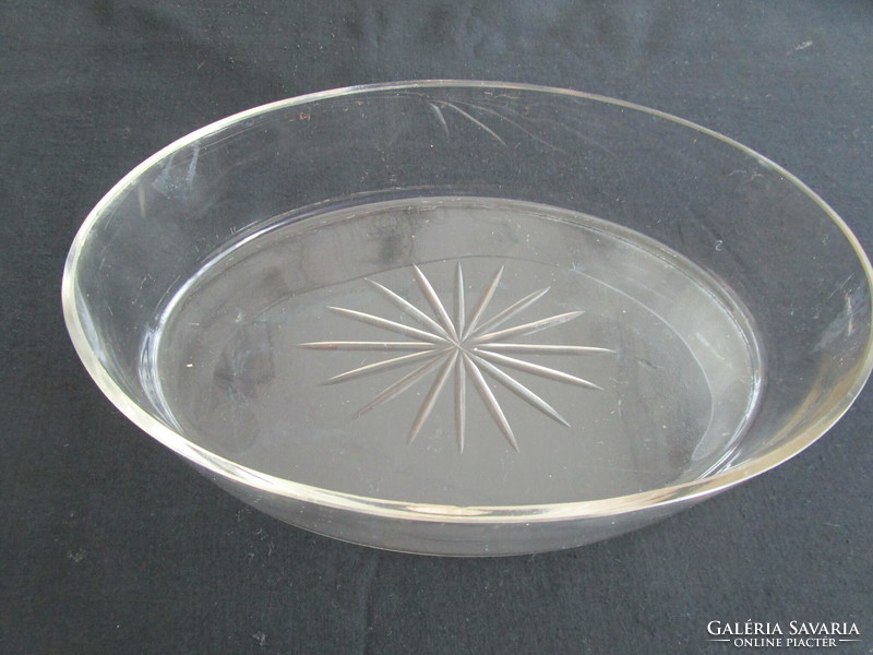 Art Nouveau polished rare glass insert with silver metal drawer - size: 20.30 x 13.30 x 5.10 cm