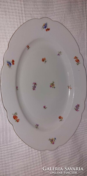 Beautiful flowery, Czechoslovakian, large porcelain serving bowl, centerpiece