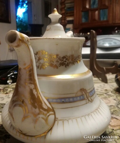 Prague hand-painted Bieder teapot - 1840s - art&decoration