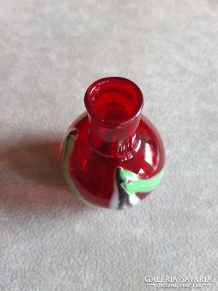 Small blown glass bottle