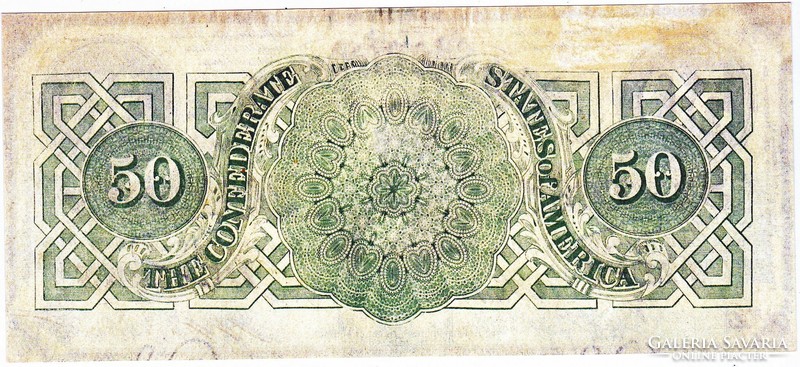 Konföderációs Államok 50 dollár 1862 REPLIKA