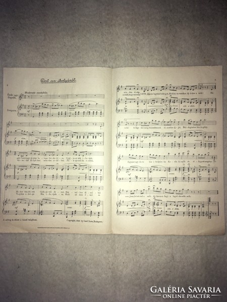 Antique sheet music!/1924/ Chanson russe/ song about the violet