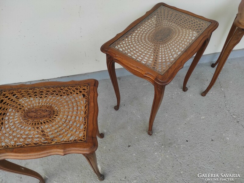Antique 3-piece braided table row collapsible small table table row 757 6839