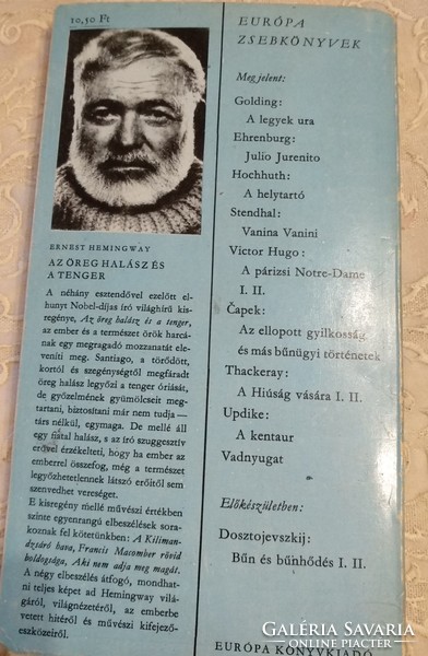 Hemingway: az öreg halász és a tenger, Ajánljon!