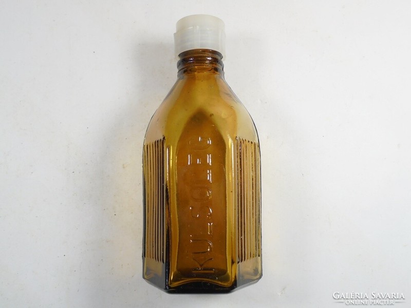 Retro régi Gyógyszertári gyógyszeres patika patikai üveg palack KÜLSŐLEG felirattal 100 ml