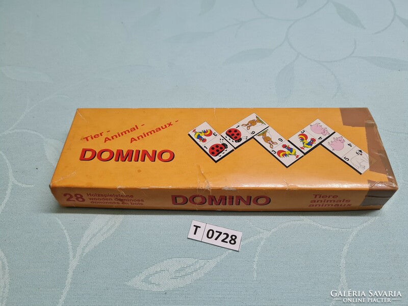 T0728 retro animal dominoes 6x3 cm