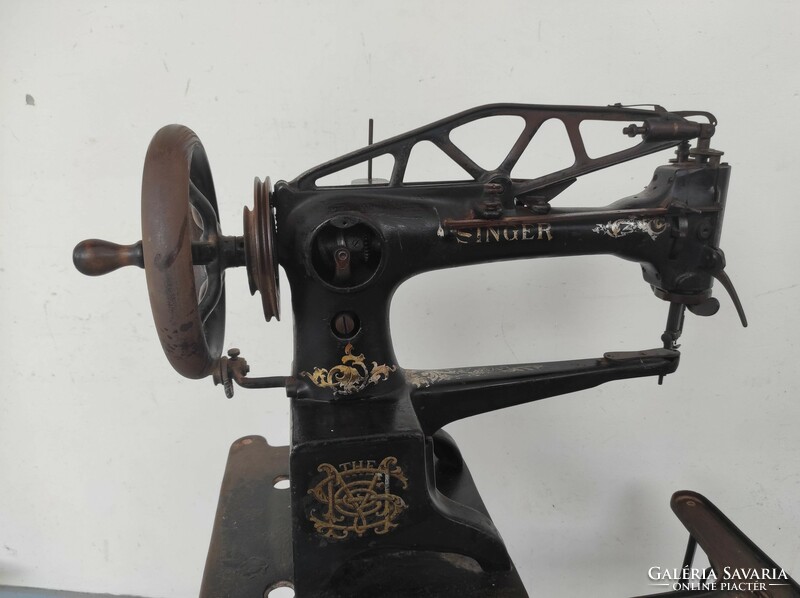Antik cipész singer bőr varrógép varró gép suszter eszköz ritka dekoratív bőrvarró szerszám 763 6872